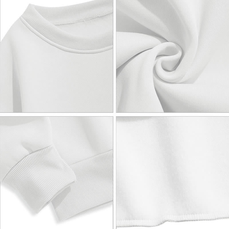 Christianartworkshop Modern Style Faith Cross and Daisies Fleece Lined Polyester Sweatshirt - image 14