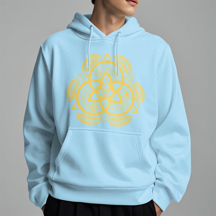 Christianartworkshop Classic Style Divine Unity Gold Sacred Emblem Fleece Lined Polyester Hoodie - image 29