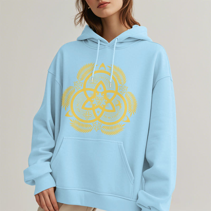 Christianartworkshop Classic Style Divine Unity Gold Sacred Emblem Fleece Lined Polyester Hoodie - image 28