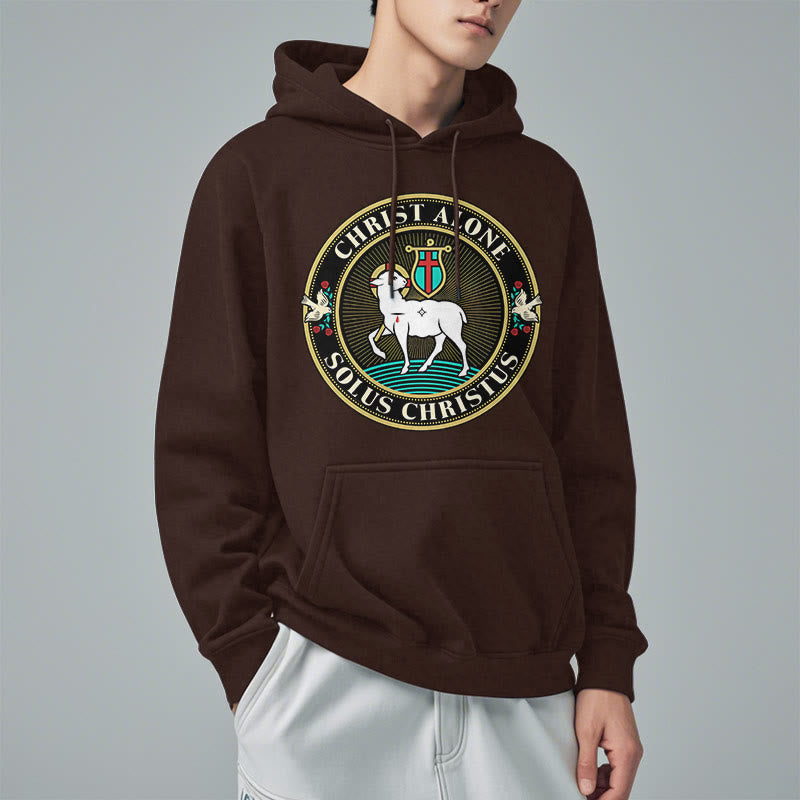 Christianartworkshop Modern Style Christ Alone Lamb of God Fleece Lined Polyester Hoodie - image 19