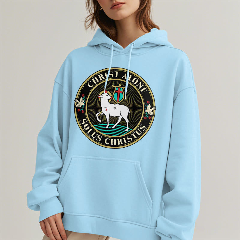 Christianartworkshop Modern Style Christ Alone Lamb of God Fleece Lined Polyester Hoodie - image 28