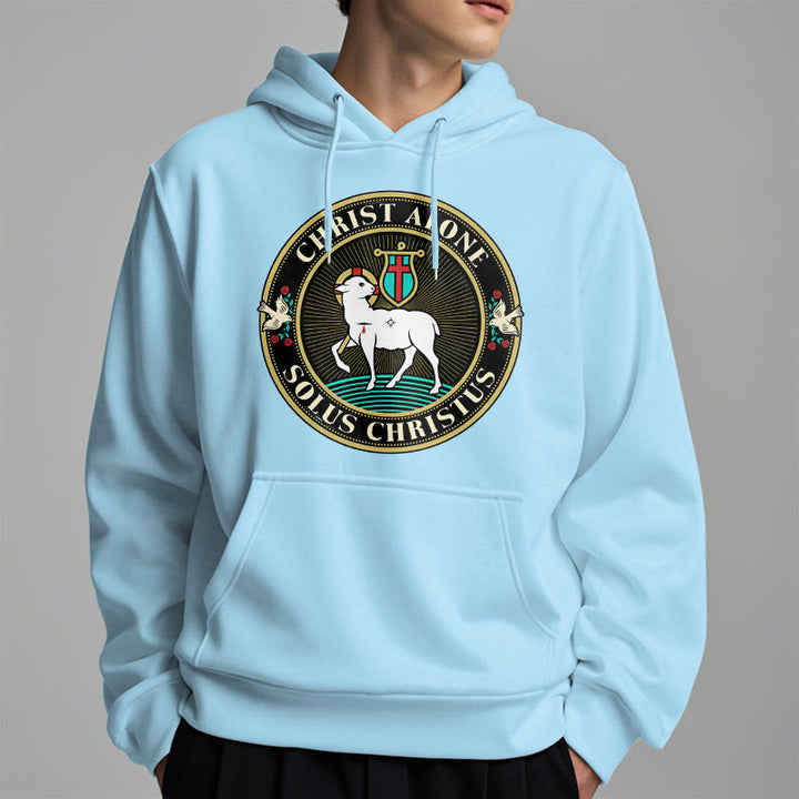 Christianartworkshop Modern Style Christ Alone Lamb of God Fleece Lined Polyester Hoodie - image 29