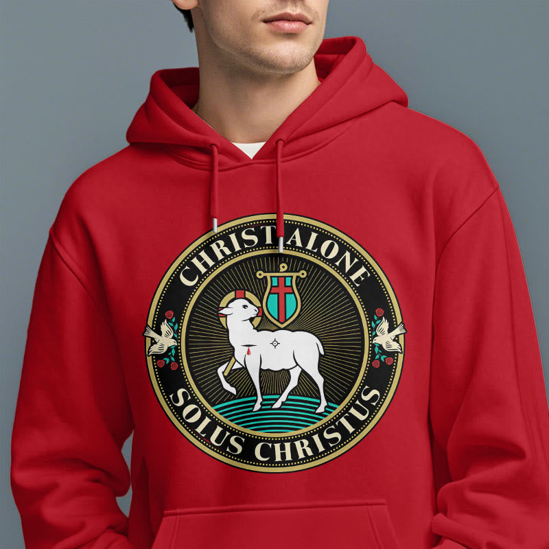 Christianartworkshop Modern Style Christ Alone Lamb of God Fleece Lined Polyester Hoodie - image 39