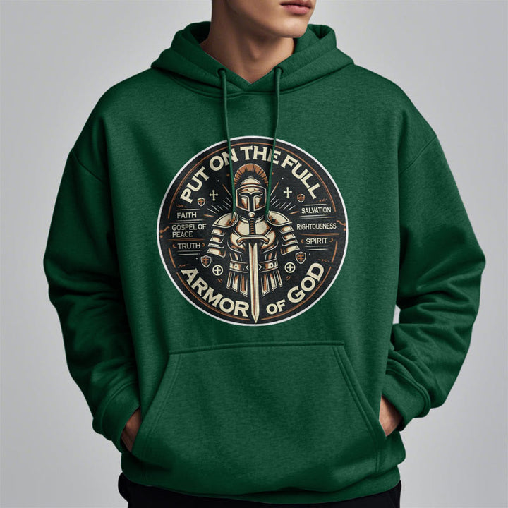 Christianartworkshop Modern Style Put On The Full Armor of God Fleece Lined Polyester Hoodie - image 28
