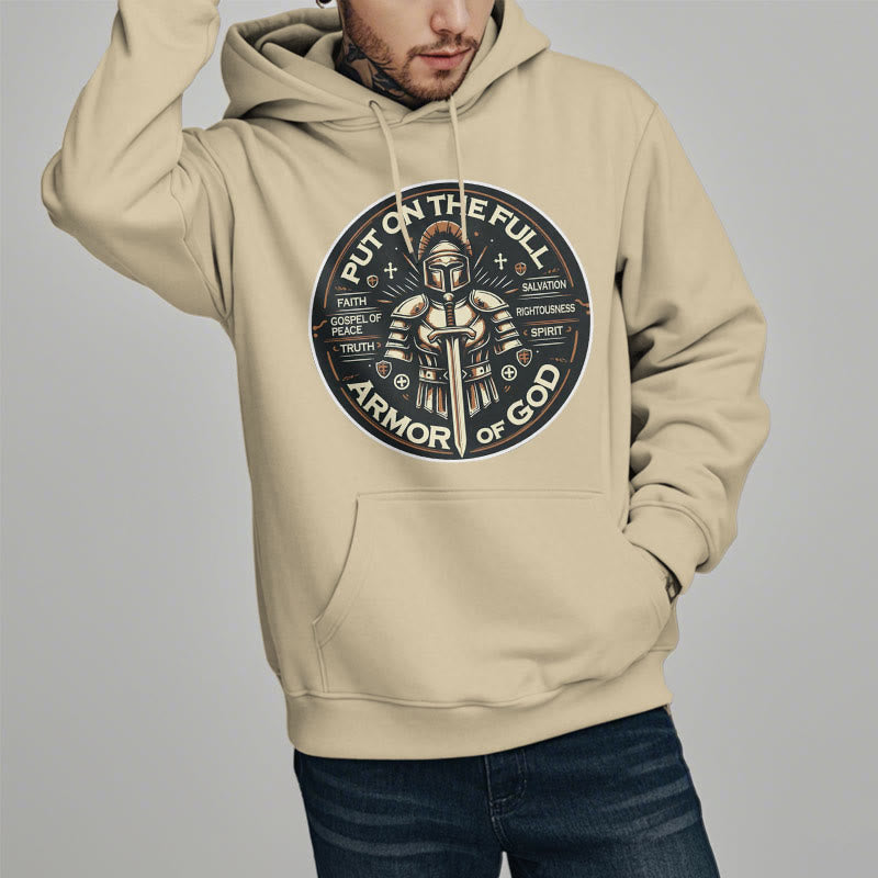 Christianartworkshop Modern Style Put On The Full Armor of God Fleece Lined Polyester Hoodie - image 18