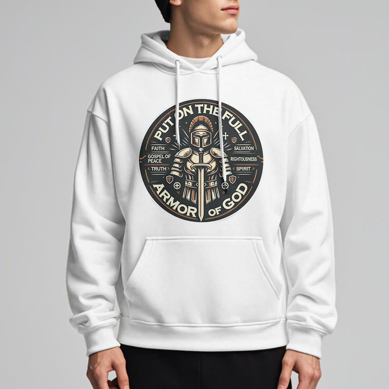 Christianartworkshop Modern Style Put On The Full Armor of God Fleece Lined Polyester Hoodie - image 14