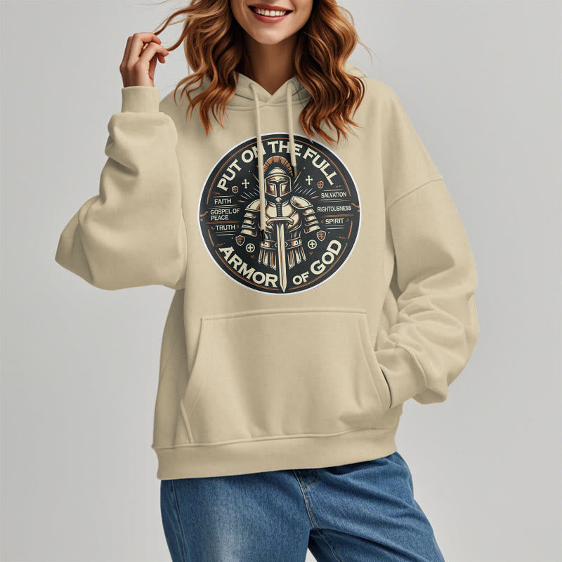 Christianartworkshop Modern Style Put On The Full Armor of God Fleece Lined Polyester Hoodie - image 18