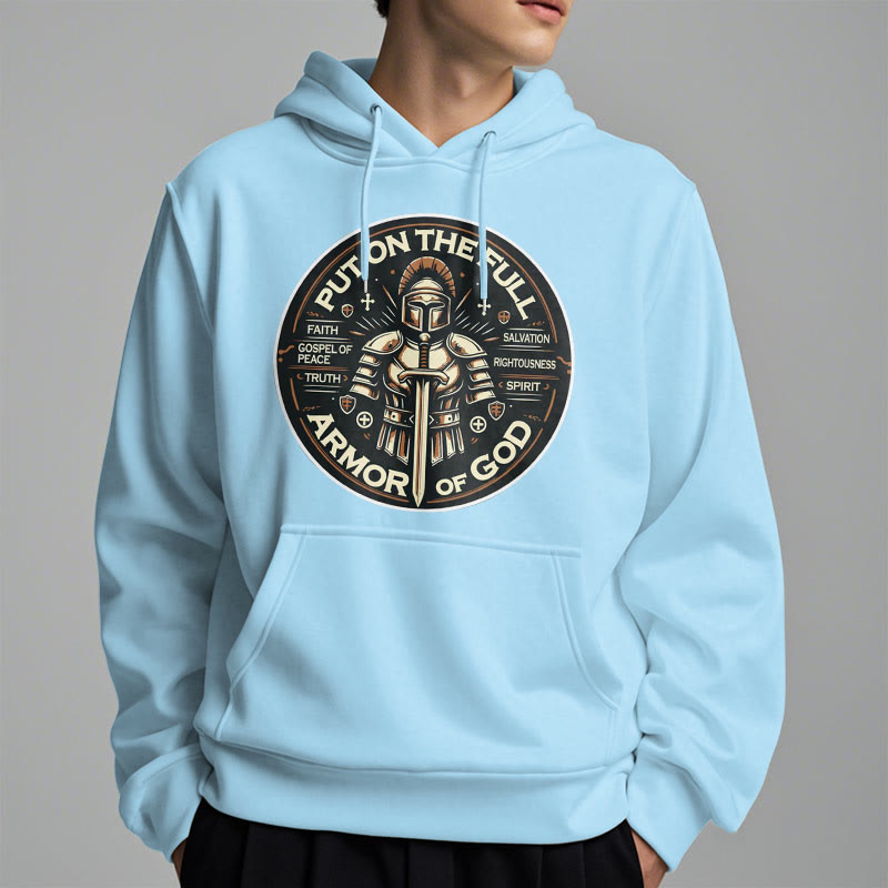 Christianartworkshop Modern Style Put On The Full Armor of God Fleece Lined Polyester Hoodie - image 33