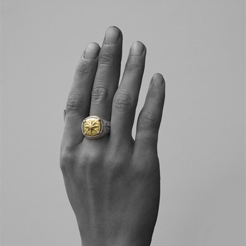 Christianartworkshop Classic Style Star of Bethlehem Cross Sacred Blessing Ring - image 1