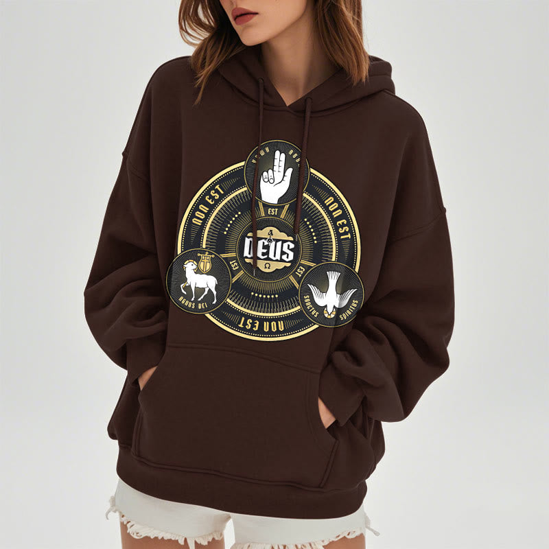 Christianartworkshop Classic Style Holy Trinity Deus Emblem Fleece Lined Polyester Hoodie - image 18