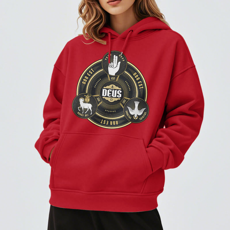 Christianartworkshop Classic Style Holy Trinity Deus Emblem Fleece Lined Polyester Hoodie - image 38
