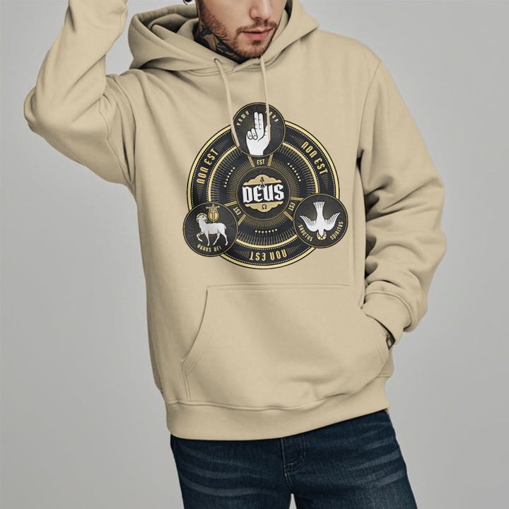 Christianartworkshop Classic Style Holy Trinity Deus Emblem Fleece Lined Polyester Hoodie - image 14