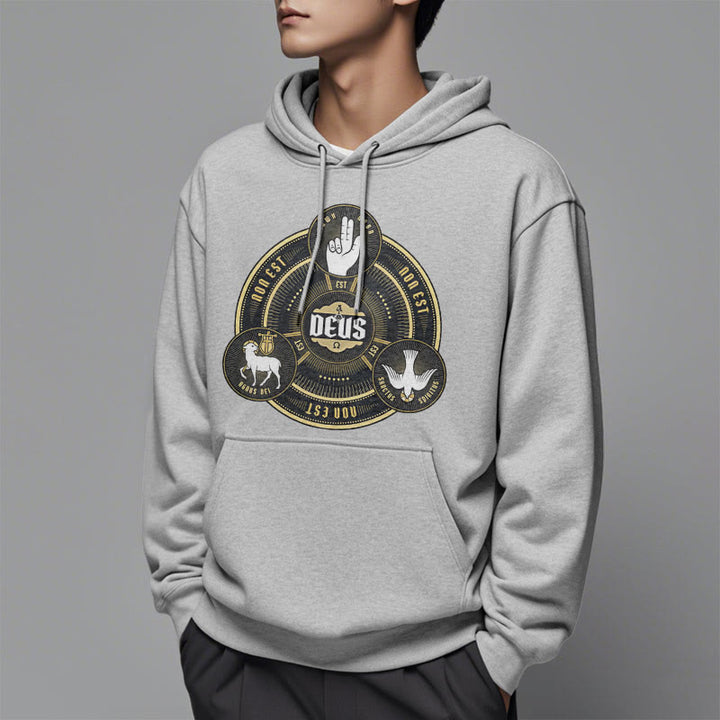 Christianartworkshop Classic Style Holy Trinity Deus Emblem Fleece Lined Polyester Hoodie - image 32