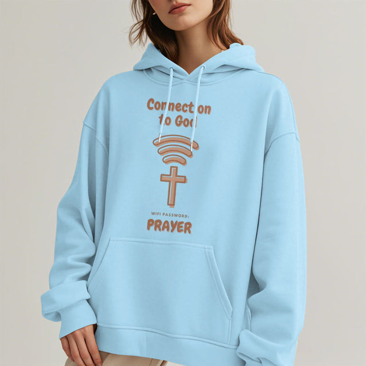 Christianartworkshop Modern Style Prayer Connection To God Fleece Lined Polyester Hoodie - image 29