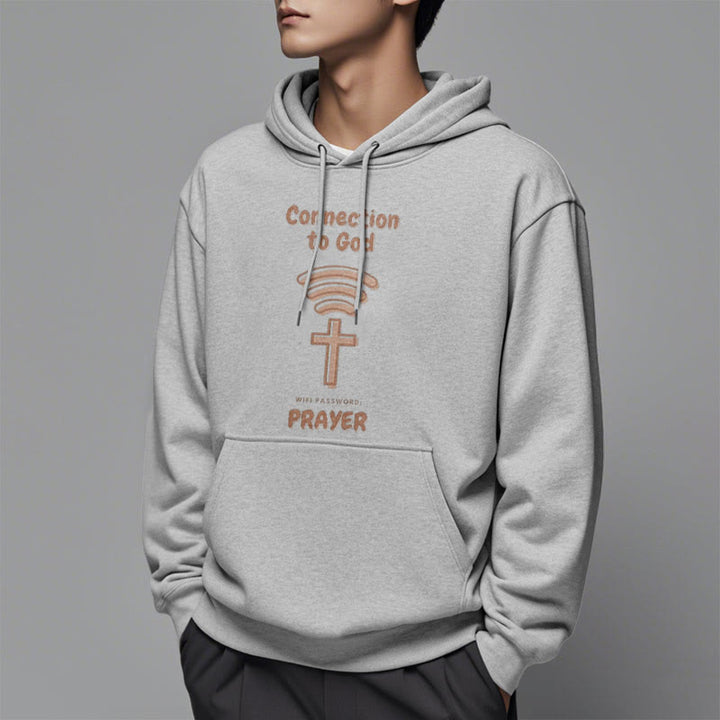 Christianartworkshop Modern Style Prayer Connection To God Fleece Lined Polyester Hoodie - image 34