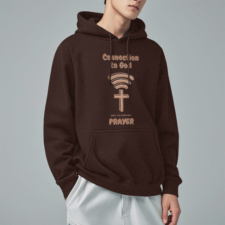Christianartworkshop Modern Style Prayer Connection To God Fleece Lined Polyester Hoodie - image 19