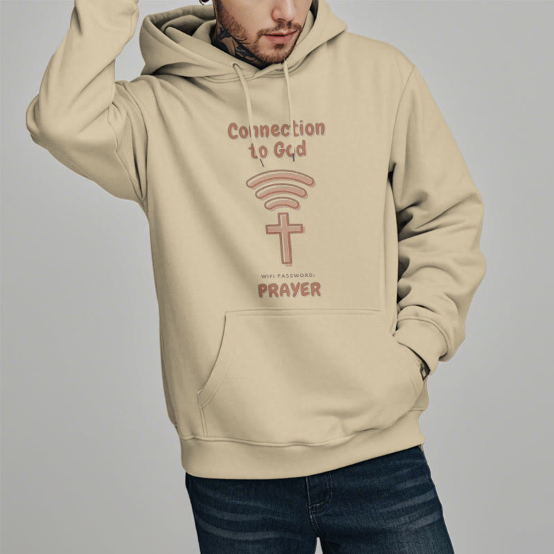 Christianartworkshop Modern Style Prayer Connection To God Fleece Lined Polyester Hoodie - image 13