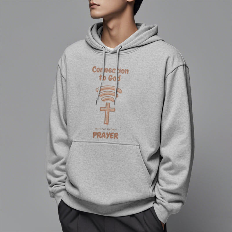 Christianartworkshop Modern Style Prayer Connection To God Fleece Lined Polyester Hoodie - image 33