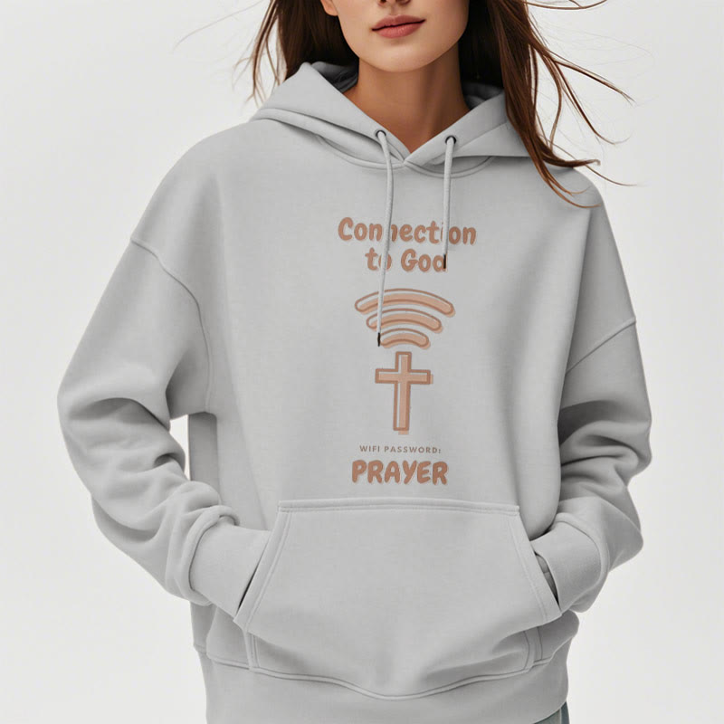 Christianartworkshop Modern Style Prayer Connection To God Fleece Lined Polyester Hoodie - image 33