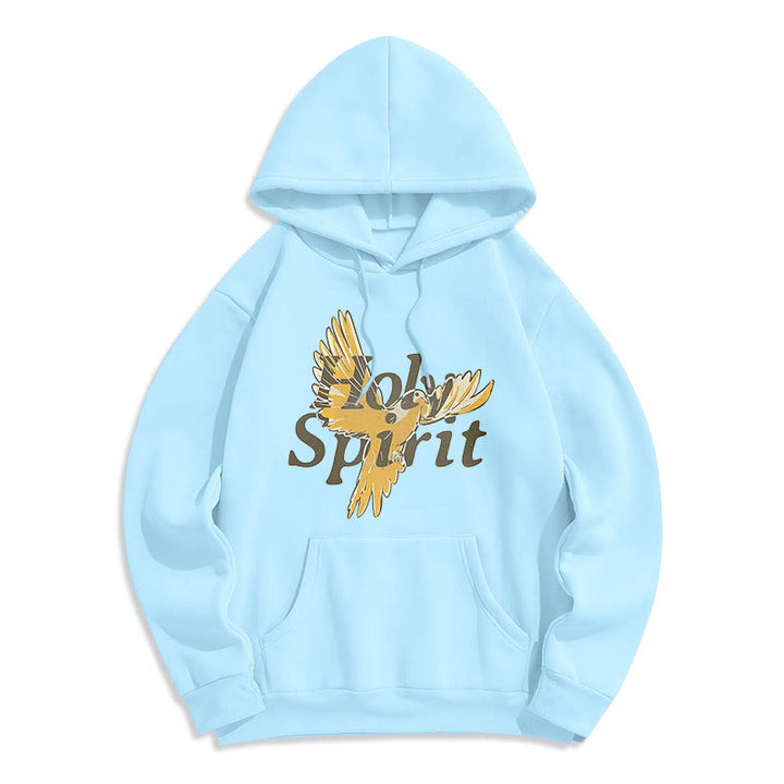 Christianartworkshop Classic Style Holy Spirit Flying Dove Fleece Lined Polyester Hoodie - Blue - 2XL - image 26