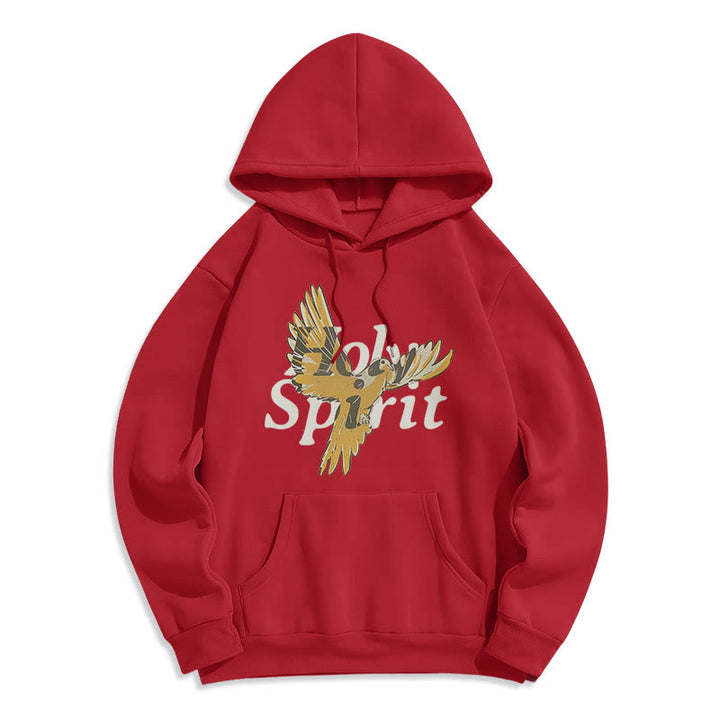 Christianartworkshop Classic Style Holy Spirit Flying Dove Fleece Lined Polyester Hoodie - Red - 2XL - image 36