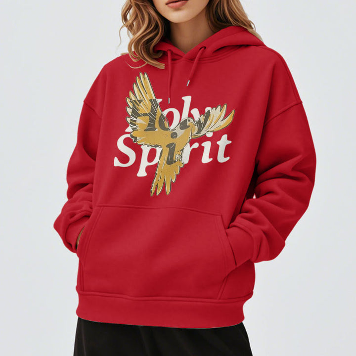 Christianartworkshop Classic Style Holy Spirit Flying Dove Fleece Lined Polyester Hoodie - image 39