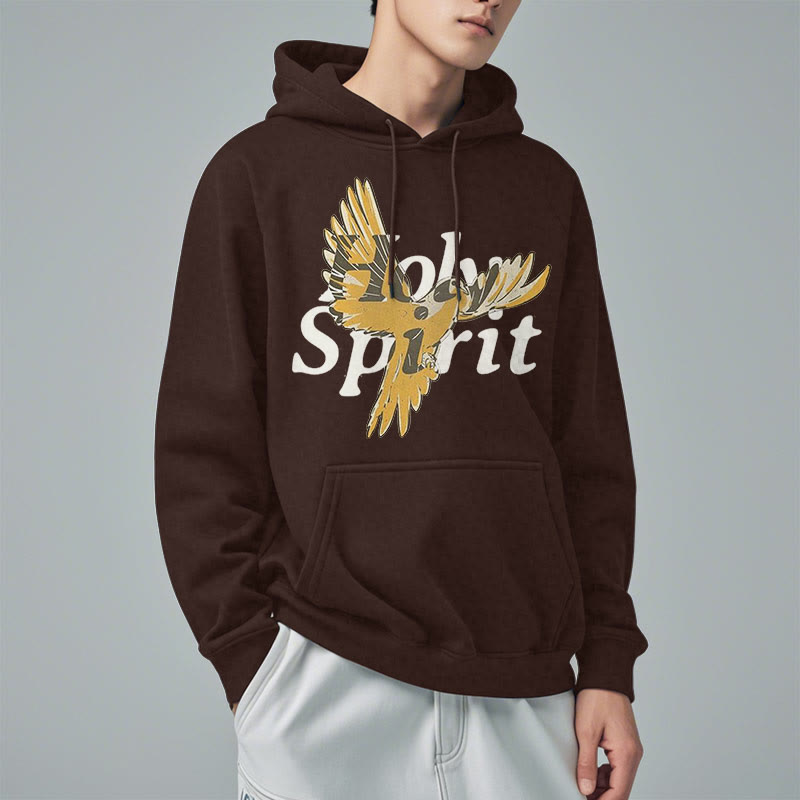 Christianartworkshop Classic Style Holy Spirit Flying Dove Fleece Lined Polyester Hoodie - image 18