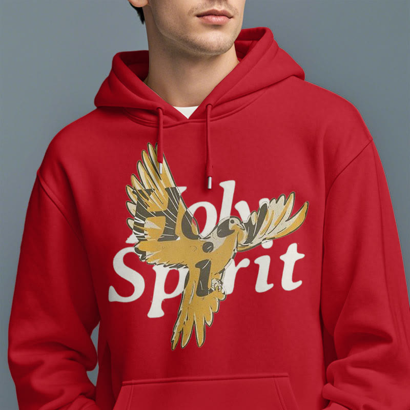 Christianartworkshop Classic Style Holy Spirit Flying Dove Fleece Lined Polyester Hoodie - image 38