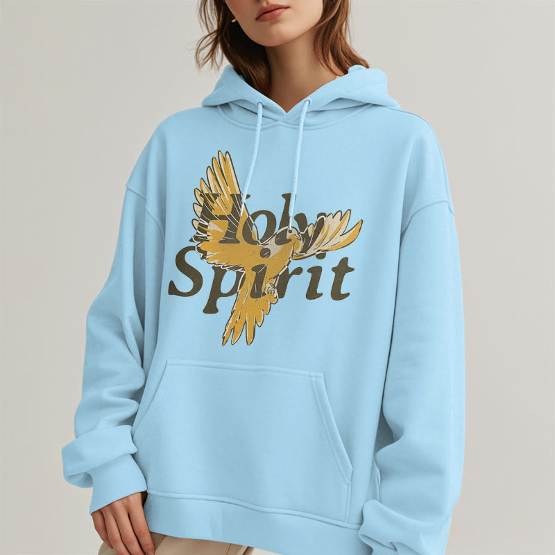 Christianartworkshop Classic Style Holy Spirit Flying Dove Fleece Lined Polyester Hoodie - image 29