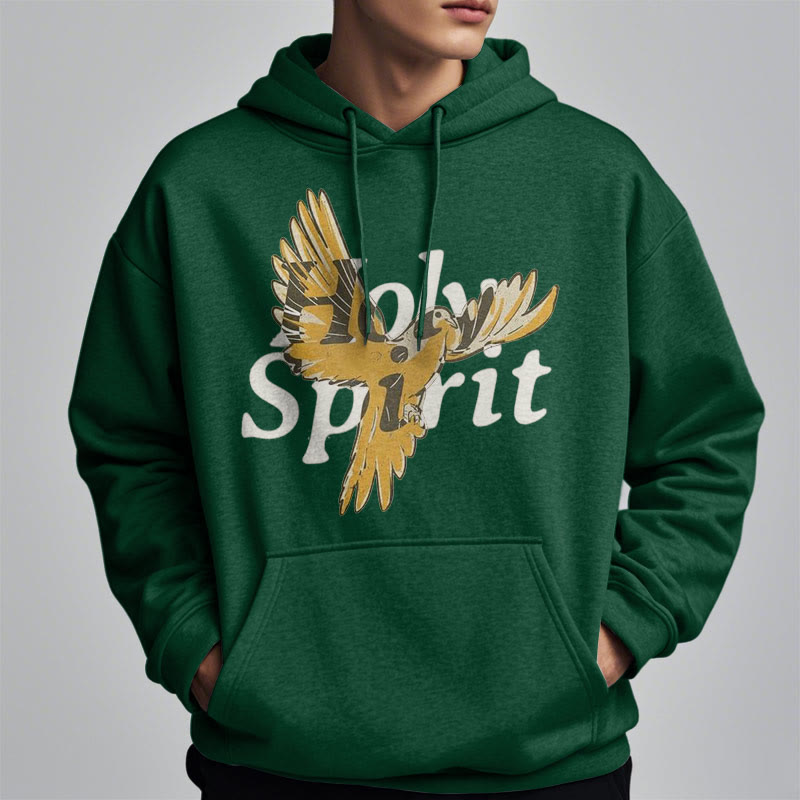 Christianartworkshop Classic Style Holy Spirit Flying Dove Fleece Lined Polyester Hoodie - image 24