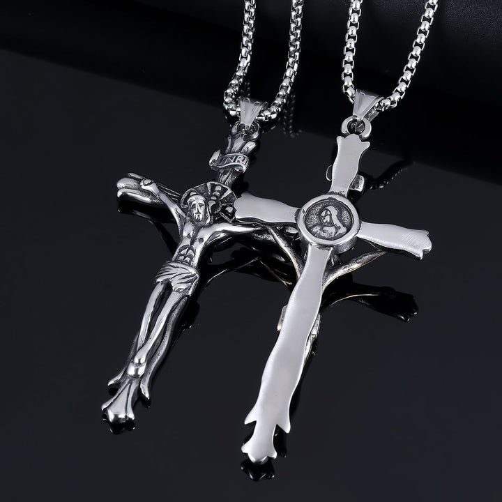 Christianartworkshop Classic Style INRI Plaque Crucifix Cross Jesus Sacred Faith Necklace - image 5