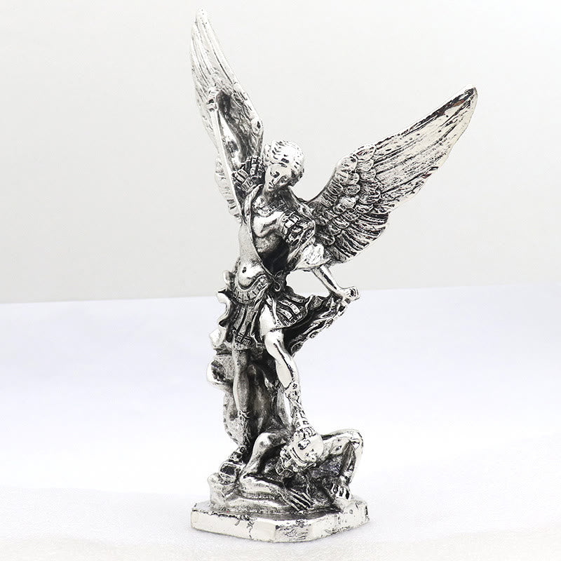 Christianartworkshop Classic Style Saint Michael the Archangel Defeating Lucifer Desktop Decorations Ornament - image 6