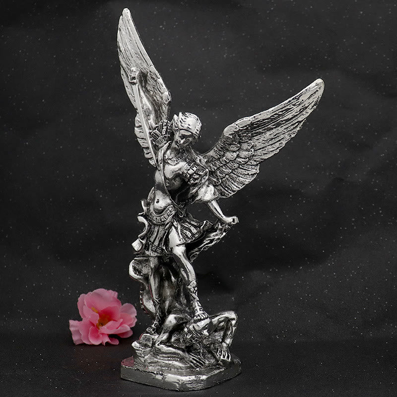 Christianartworkshop Classic Style Saint Michael the Archangel Defeating Lucifer Desktop Decorations Ornament - Saint Michael the Archangel - image 1