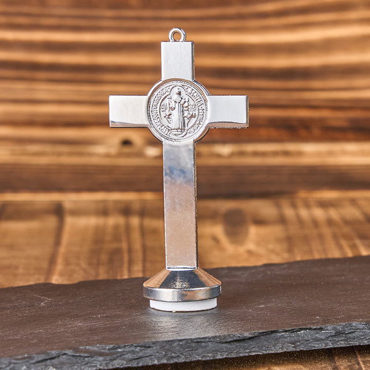 Christianartworkshop Classical Traditional Alloy St. Benedict Cross Crafted Ornament - image 6