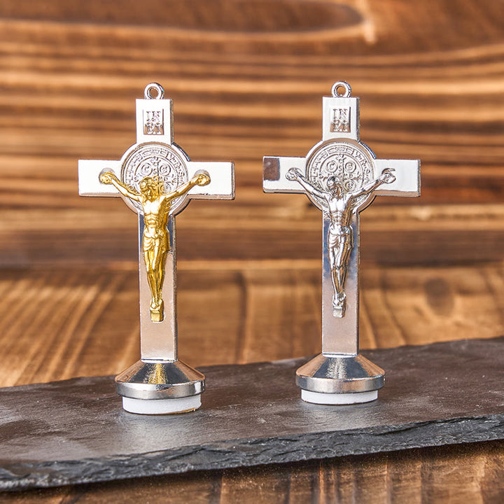 Christianartworkshop Classical Traditional Alloy St. Benedict Cross Crafted Ornament - image 2