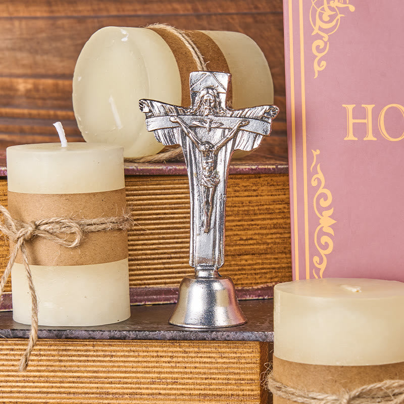 Christianartworkshop Retro Style Jesus Trinity Alloy Stereoscopic Desktop Ornaments - image 5