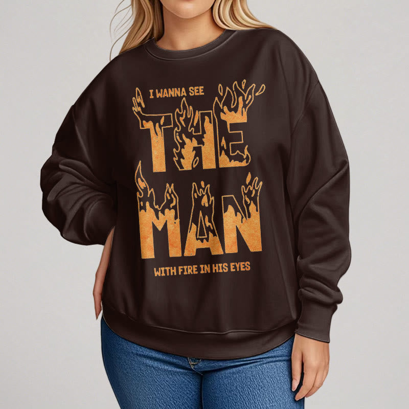 Christianartworkshop Quotation Style The Man With Fire in His Eyes Fleece Lined Polyester Sweatshirt - image 14