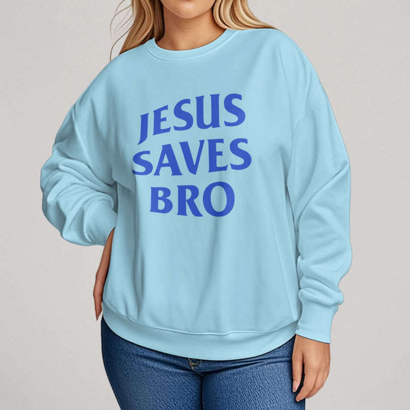 Christianartworkshop Quotation Style Jesus Saves Bro Proud Faith Fleece Lined Polyester Sweatshirt - image 16