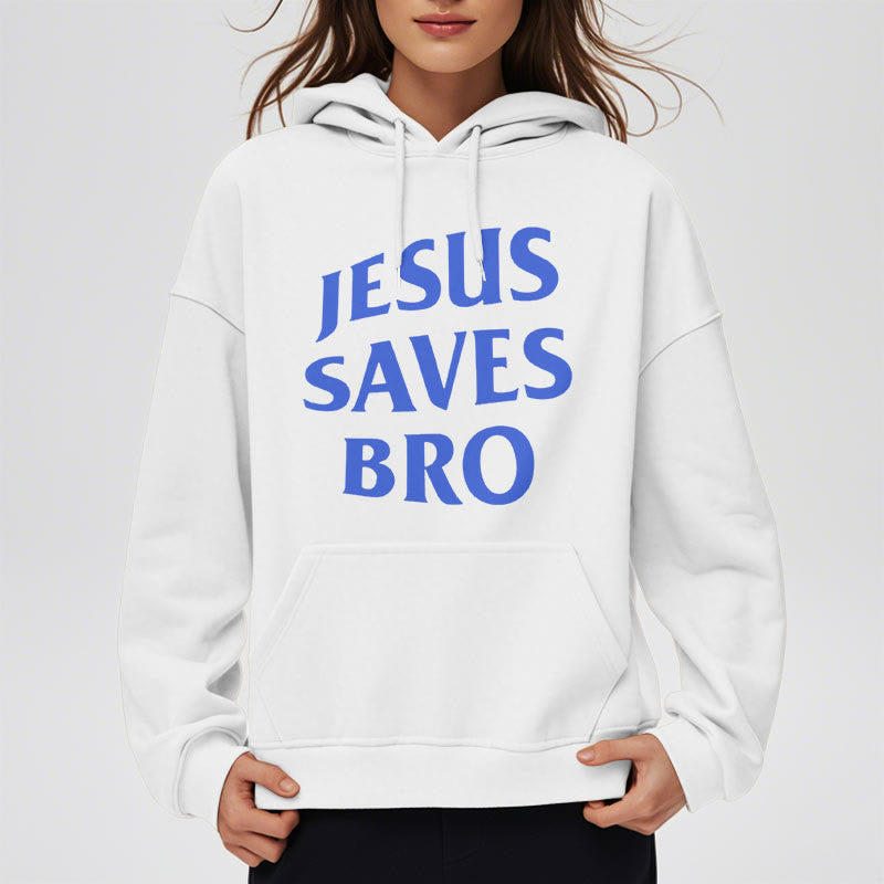 Christianartworkshop Quotation Style Jesus Saves Bro Proud Faith Fleece Lined Polyester Hoodie - image 10