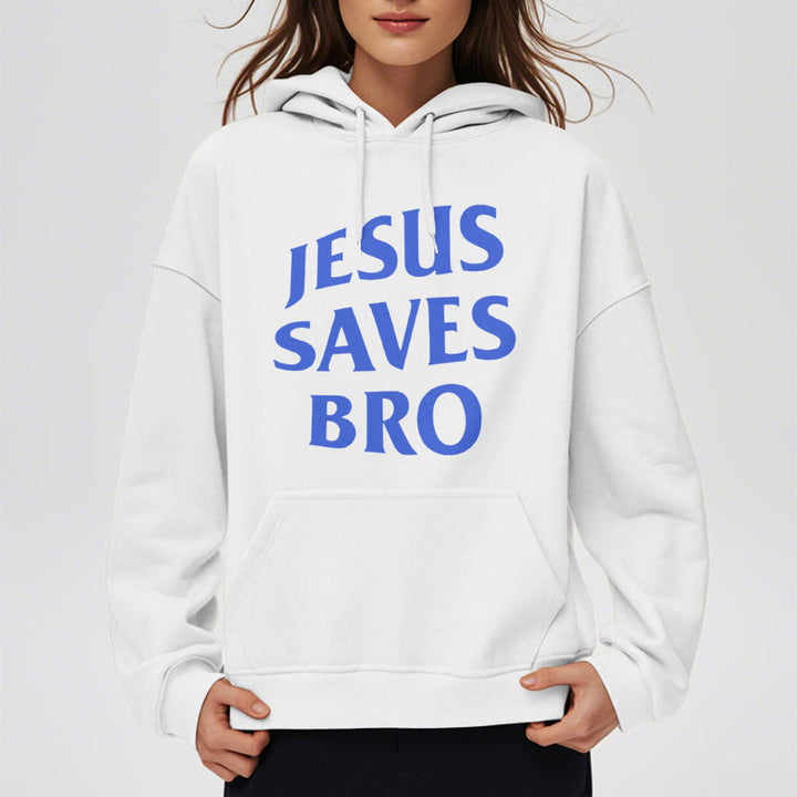 Christianartworkshop Quotation Style Jesus Saves Bro Proud Faith Fleece Lined Polyester Hoodie - image 10