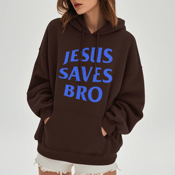Christianartworkshop Quotation Style Jesus Saves Bro Proud Faith Fleece Lined Polyester Hoodie - image 14