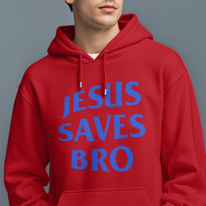 Christianartworkshop Quotation Style Jesus Saves Bro Proud Faith Fleece Lined Polyester Hoodie - image 20