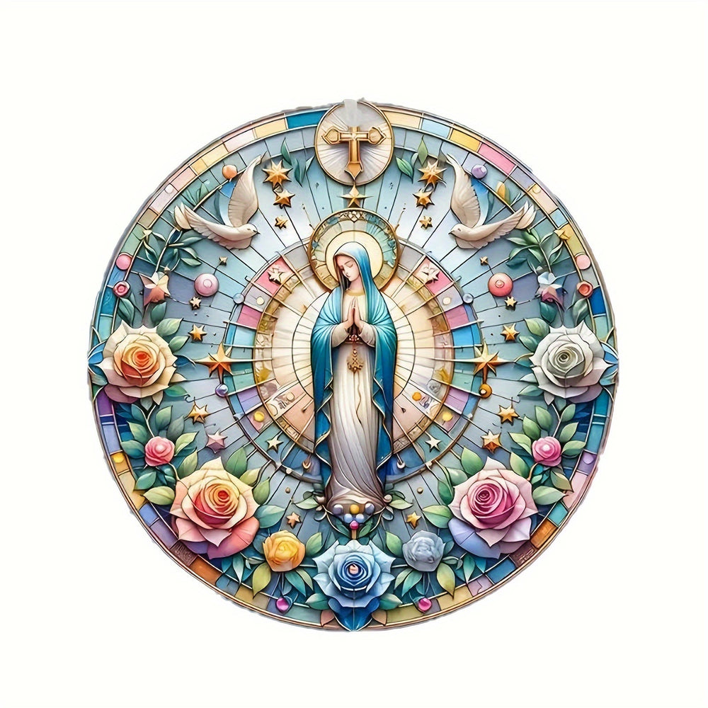 Christianartworkshop Classic Colored Style Holy Mother Christmas Hanging Ornaments - image 2