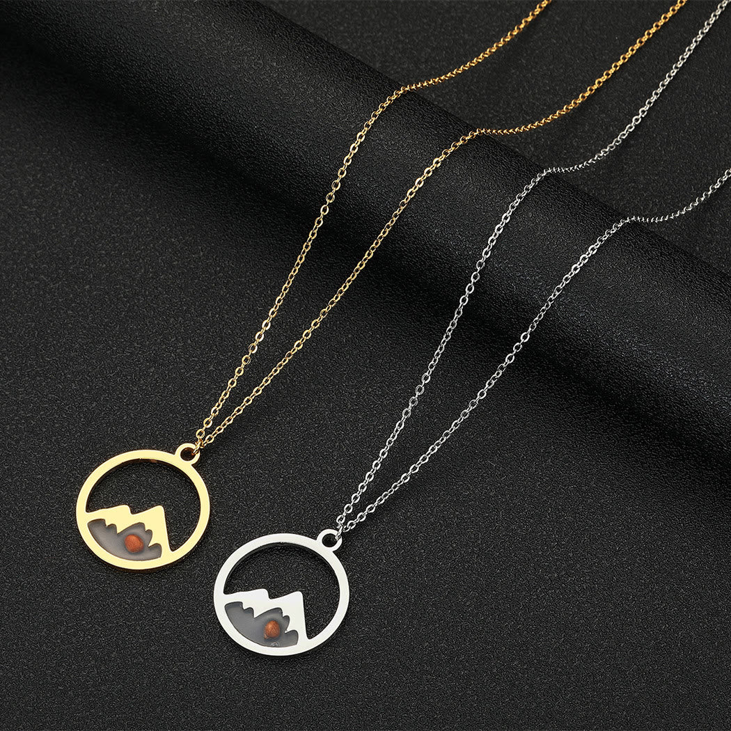 Christianartworkshop Modern Style Mountain Mustard Seed Faith Pendant Necklace - image 5