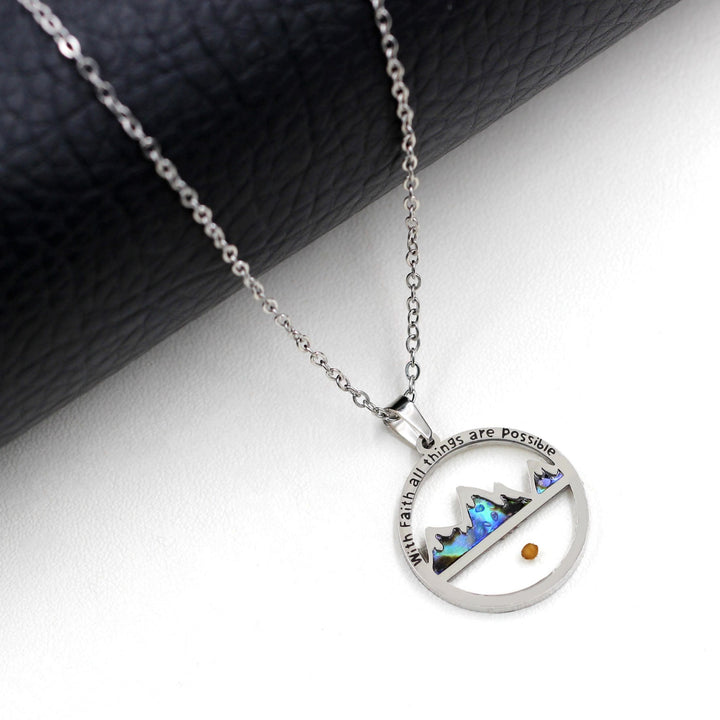 Christianartworkshop Classic Style Mustard Seed With Faith All Things Are Possible Pendant Necklace - image 3