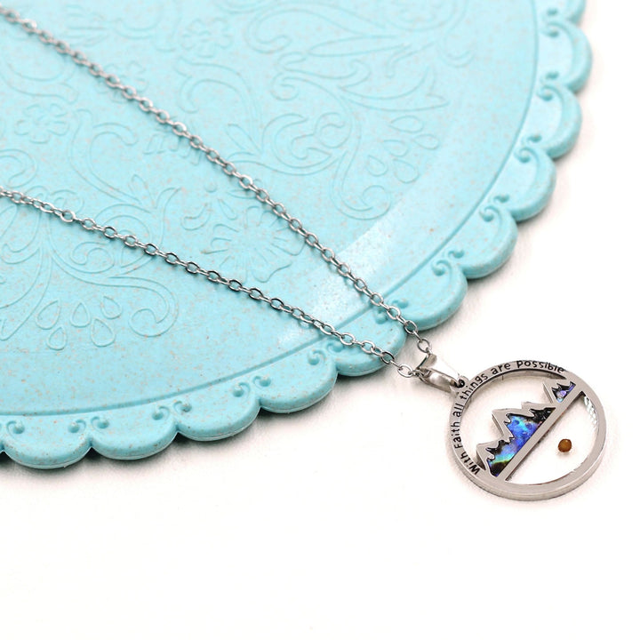 Christianartworkshop Classic Style Mustard Seed With Faith All Things Are Possible Pendant Necklace - image 4