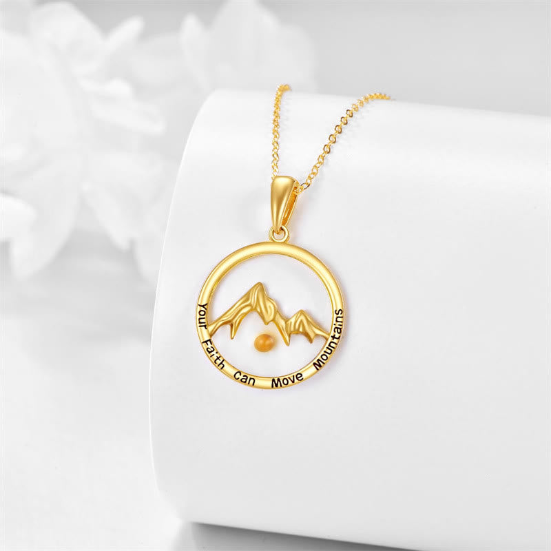 Christianartworkshop Modern Style Mustard Seed Mountain Faith Pendant Necklace - image 2