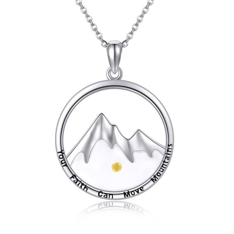 Christianartworkshop Modern Style Mustard Seed Mountain Faith Pendant Necklace - Silver - image 4
