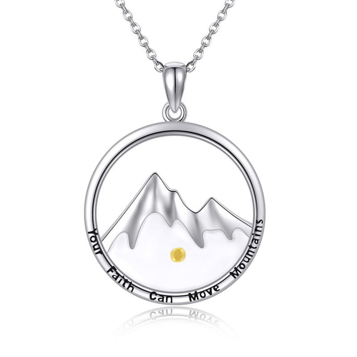 Christianartworkshop Modern Style Mustard Seed Mountain Faith Pendant Necklace - Silver - image 4