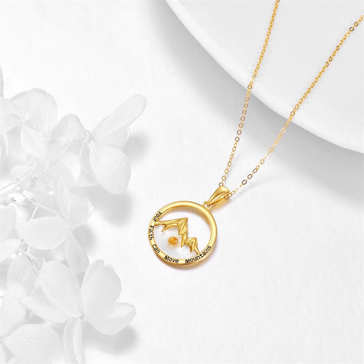 Christianartworkshop Modern Style Mustard Seed Mountain Faith Pendant Necklace - image 3